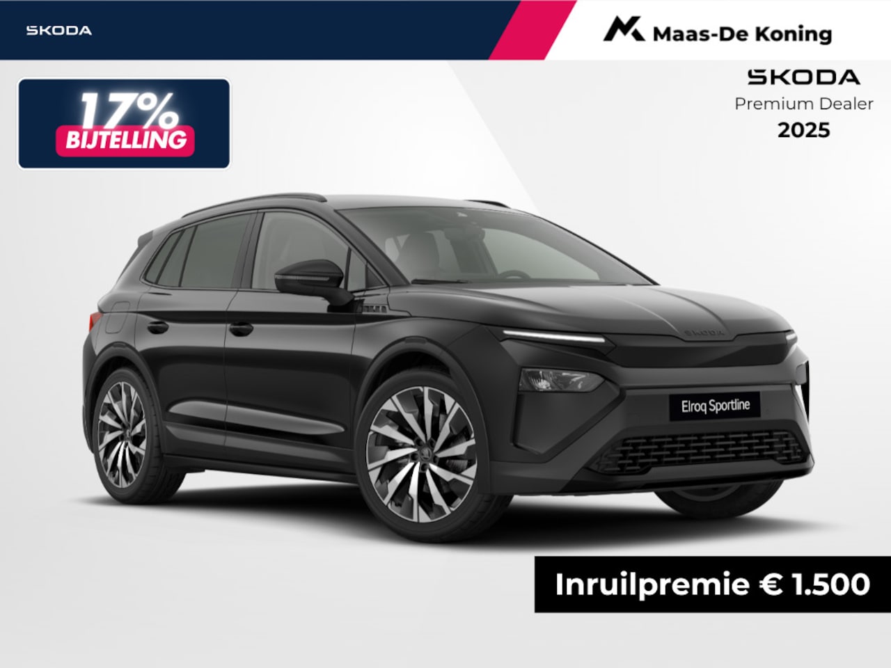 Skoda Elroq - Sportline Elektromotor 150 kW / 204 PK SUV Elektri | 21'' Lichtmetalen Velgen | Trekhaak w - AutoWereld.nl