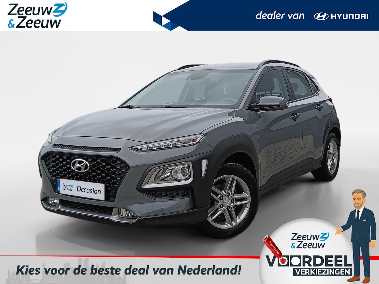 Hyundai Kona - 1.0 T-GDI Comfort Navigation Pack Navigatiesysteem | Parkeercamera | Cruise control - AutoWereld.nl