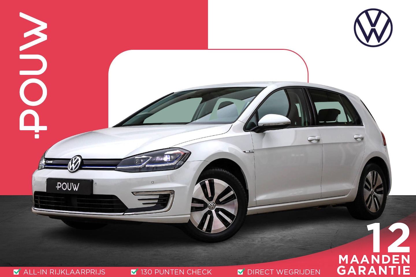 Volkswagen e-Golf - 136pk E-DITION | Parkeersensoren | Adaptive Cruise | App Connect - AutoWereld.nl
