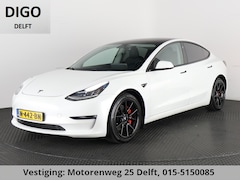 Tesla Model 3 - LONG RANGE AWD 350 PK ACCU 86% TOT 505 KM BEREIK* . PANORAMA DAK . VOOR & ACHTERSTOELEN VE