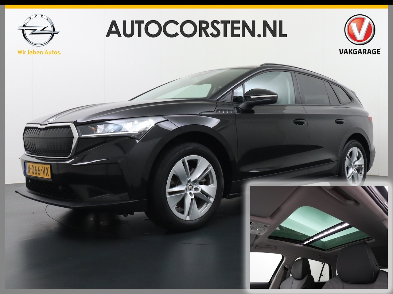 Skoda Enyaq iV - 60 Pano-dak Warmtepomp Camera Apple Carplay Android Auto Navi Ecc Cruise Control Pdc Keyle - AutoWereld.nl