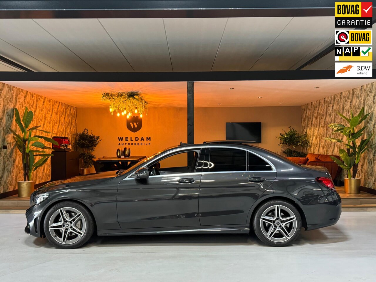Mercedes-Benz C-klasse - 200 Business Solution AMG Garantie NAP Pano Camera PDC Cruise Digitale Cockpit Sfeer Clima - AutoWereld.nl