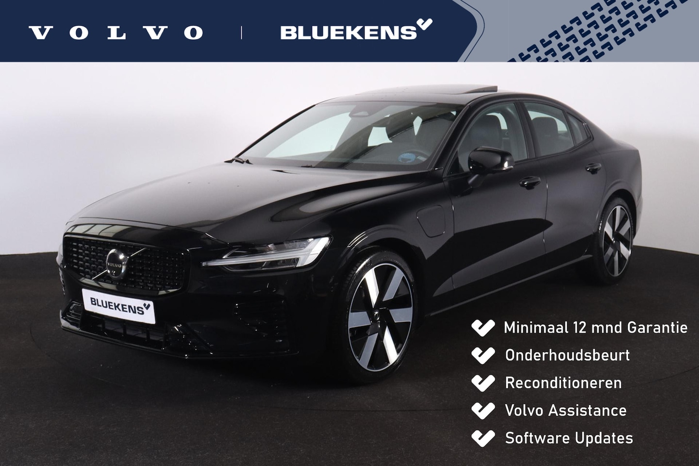 Volvo S60 - Recharge T8 AWD Ultra Dark - LONG RANGE - Panorama/schuifdak - IntelliSafe Assist & Surrou - AutoWereld.nl