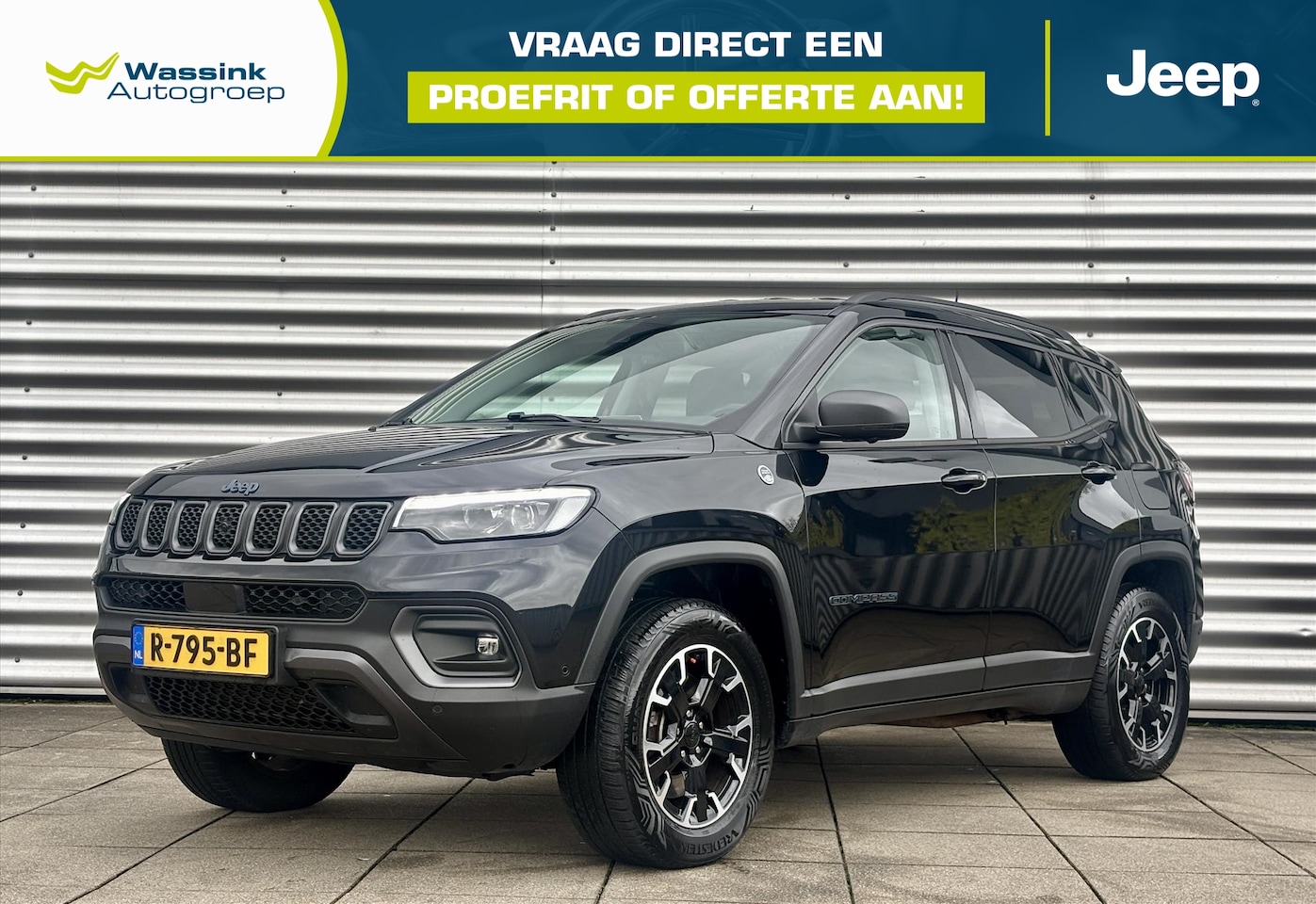 Jeep Compass - 1.3T 4XE PHEV 240pk AWD Automaat Trailhawk Leder | Stoelverwarming/koeling | verwarmd Stuu - AutoWereld.nl