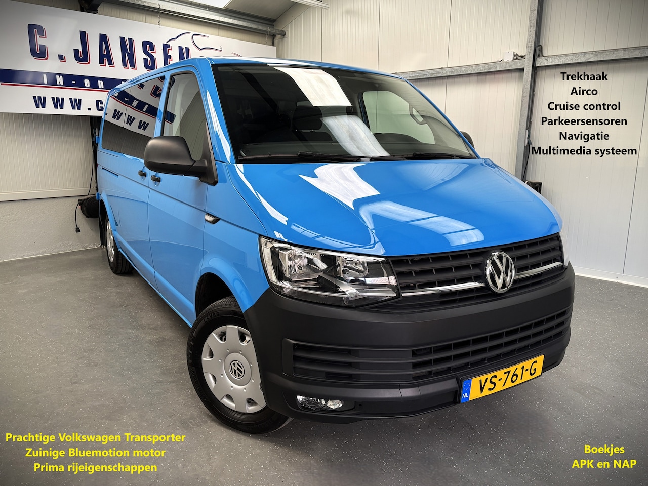 Volkswagen Transporter - 2.0 TDI L2H1 - Dubbel cabine! | Airco | Climatic aircondioning | Parkeerhulp achter - AutoWereld.nl