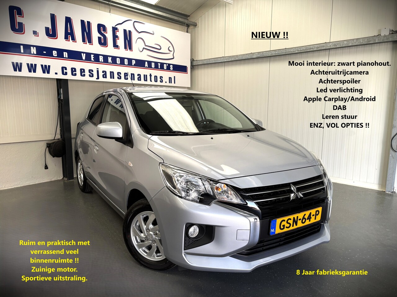 Mitsubishi Space Star - 1.2 Dynamic 2189km! NIEUW!! | Achteropkomend verkeer waarschuwing | Autonomous Emergency B - AutoWereld.nl