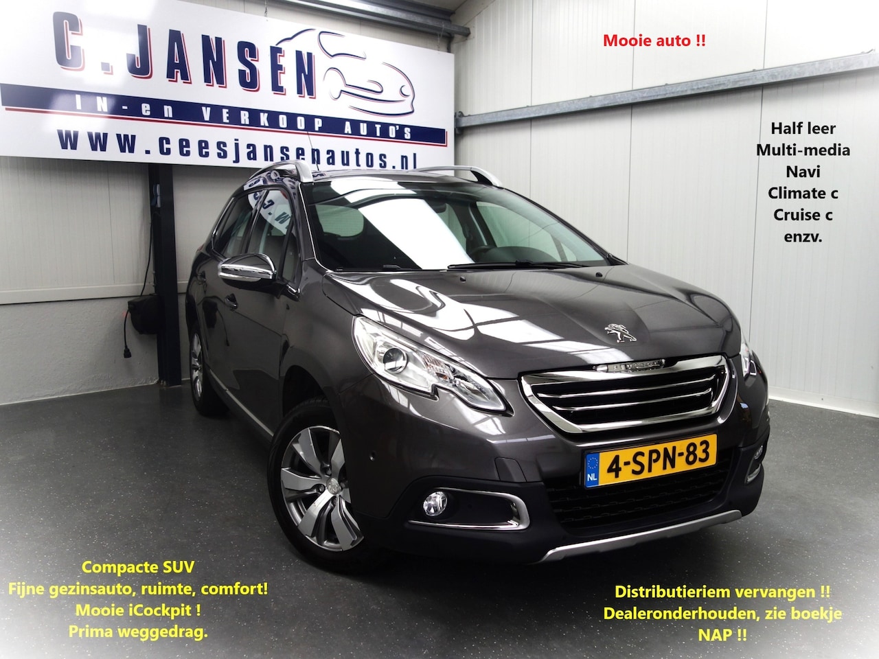 Peugeot 2008 - 1.2 VTi Allure Pack Premium Plus | 12 Voltaansluiting | 16" LMV Hydre Gris Dilium | AUX aa - AutoWereld.nl