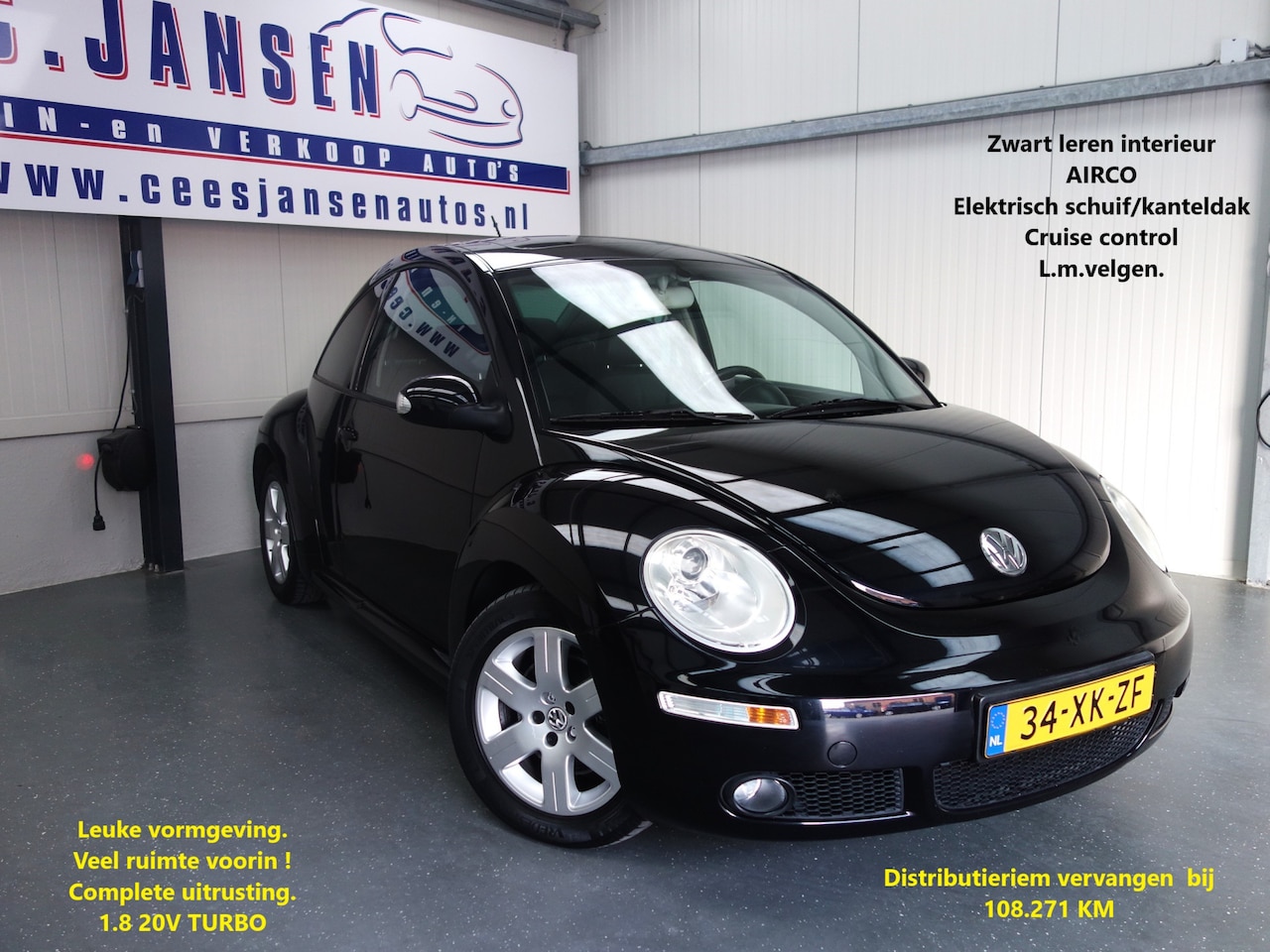 Volkswagen New Beetle - 1.8-20V TURBO Highline Winter Plus Pakket. | 12 Voltaansluiting | Airconditioning | Audioi - AutoWereld.nl