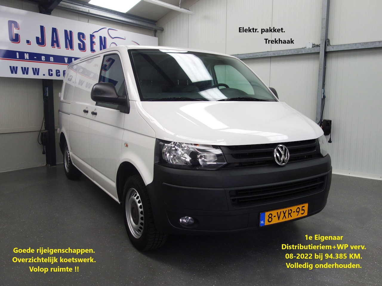 Volkswagen Transporter - 2.0 TDI L1H1 T800 Elektr pakket | 1e EIGENAAR | AUX aansluiting. | Achterdeuren met ruiten - AutoWereld.nl