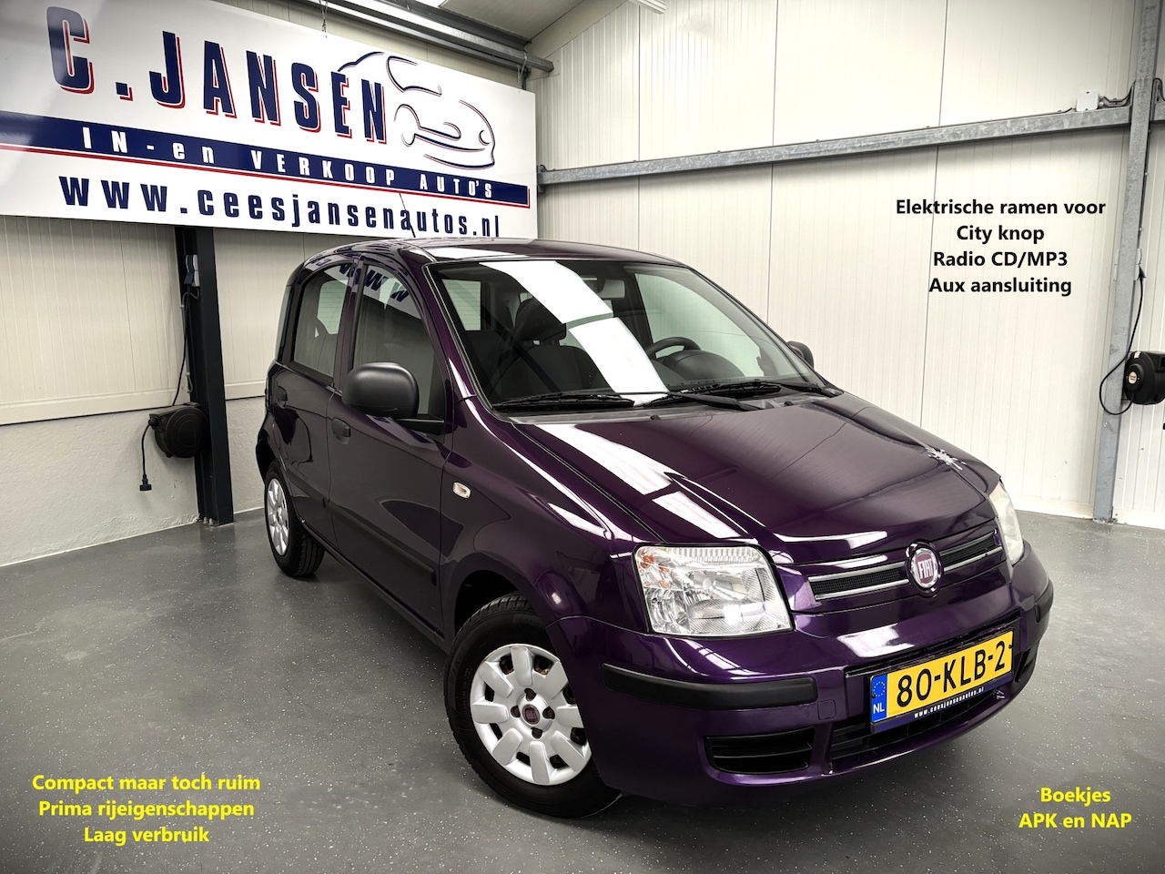 Fiat Panda - 1.2 Edizione Purple Color KEURIGE AUTO !! MANUAL - AutoWereld.nl