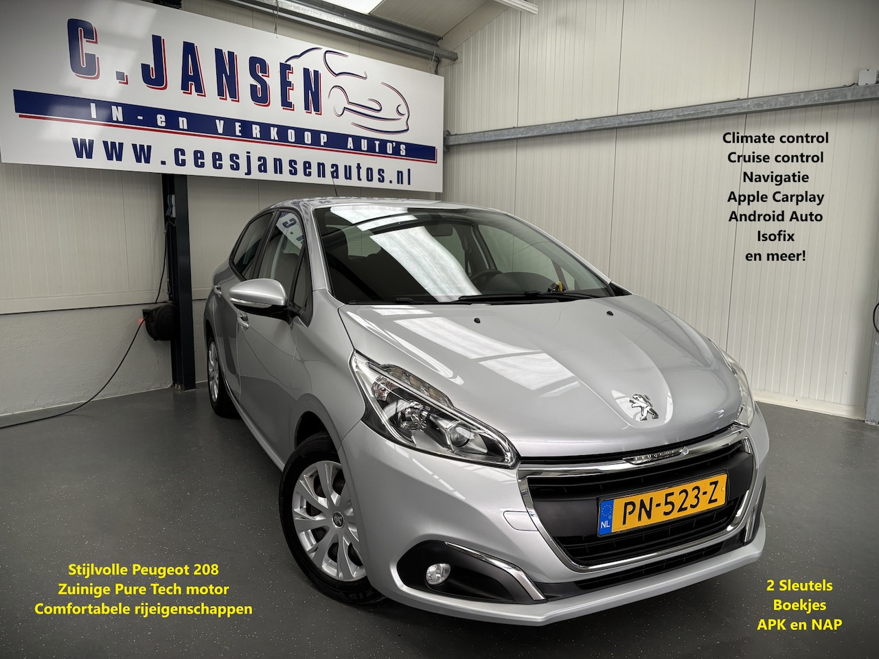 Peugeot 208 - 1.2 PureTech Blue Lease Nette auto!! | Airco | Cruise control | Navigatiesysteem full map - AutoWereld.nl