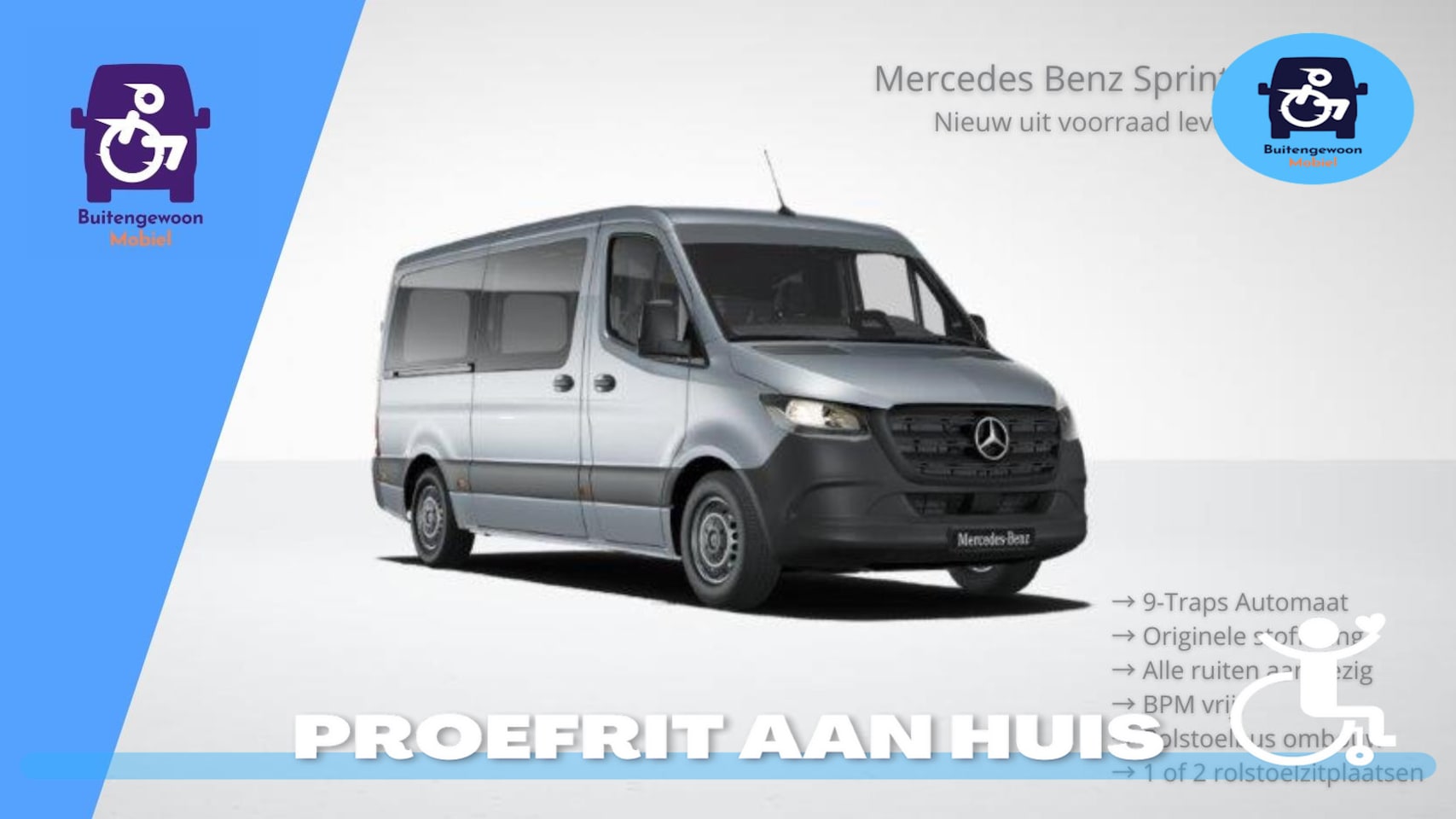 Mercedes-Benz Sprinter - NIEUW Rolstoelbus Automaat Airco | 315 L2 Pro - AutoWereld.nl