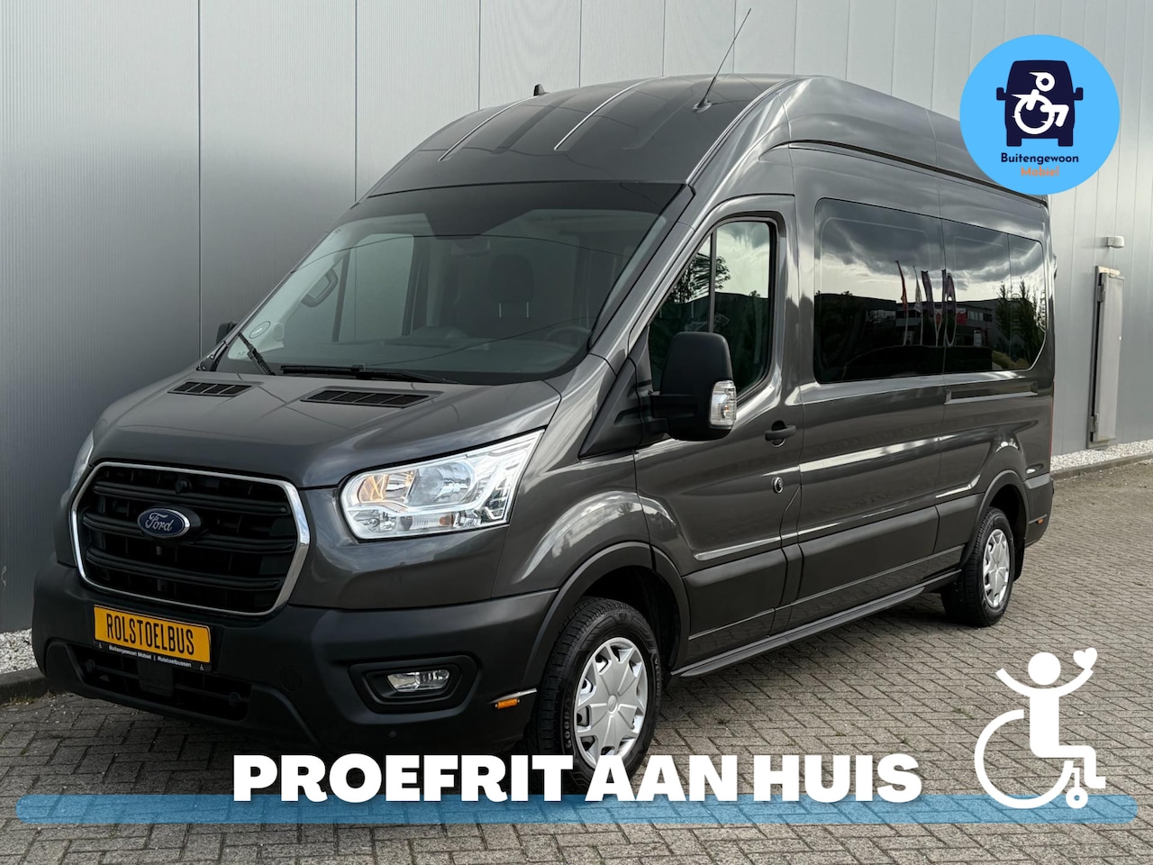 Ford Transit - Rolstoelbus 2021 (Airco) Tillift + Bed + Rolstoellift - AutoWereld.nl