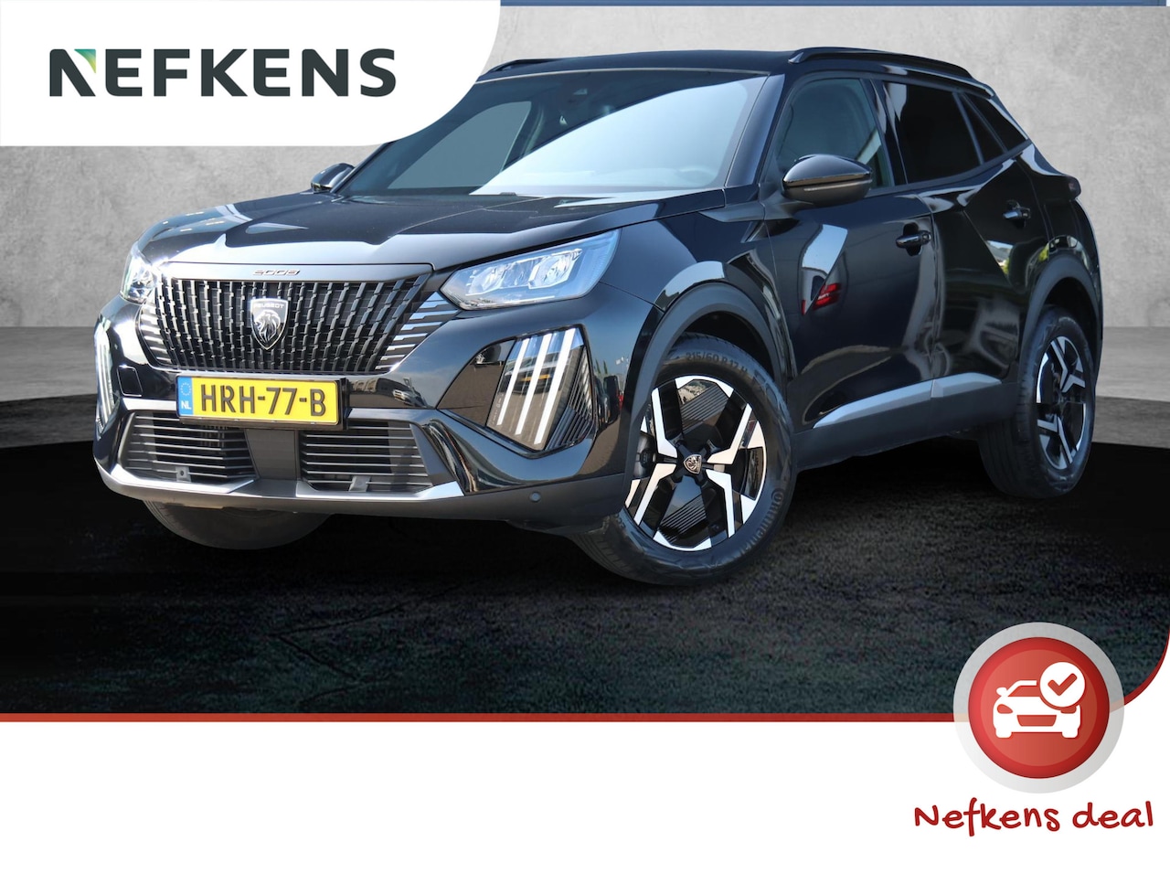 Peugeot 2008 - 136pk Hybrid Allure | Camera | Navigatie | Parkeersensoren VOOR+Achter | LEER/Stof | AUTOM - AutoWereld.nl