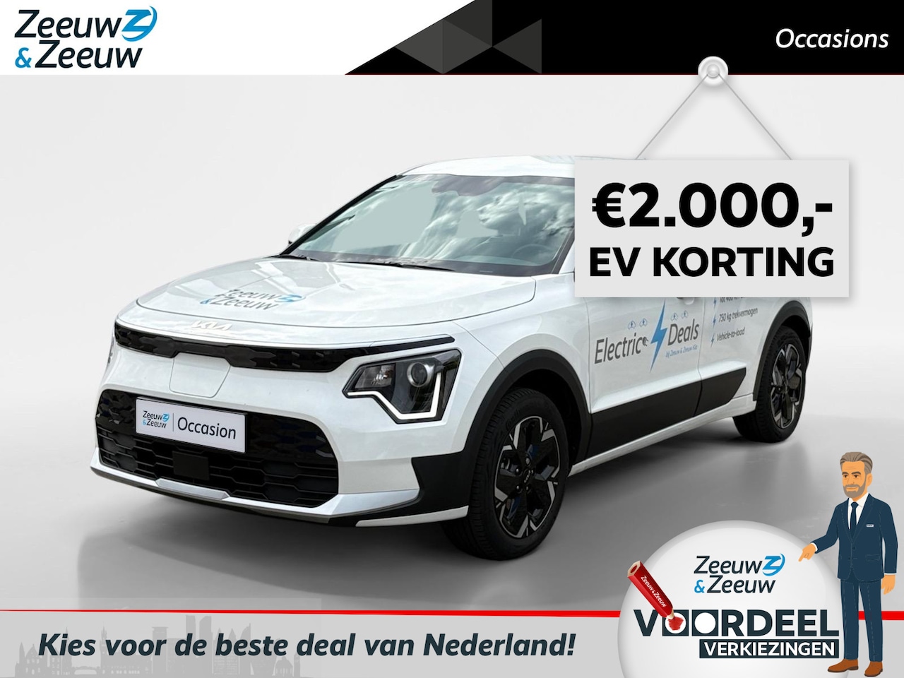Kia Niro EV - Light Edition 64.8 kWh | Accu = 100% | Navi | Climate & (adaptieve) cruise control | Apple - AutoWereld.nl