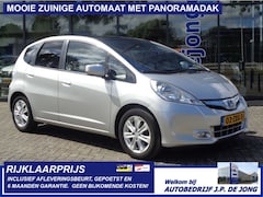 Honda Jazz - 1.4 Hybrid Elegance AUTOMAAT Panoramadak Clima LMV Cruise Navi Dealeronderhouden NL auto