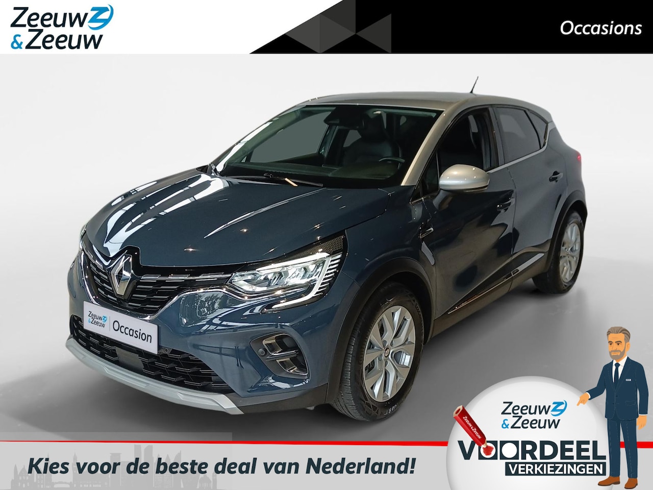 Renault Captur - 1.6 E-Tech Hybrid 145 Intens *Automaat*Navigatie via Carplay*Parkeercamera*Climate Control - AutoWereld.nl