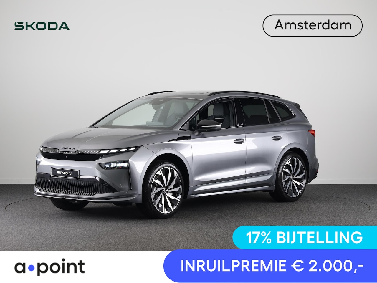 Skoda Enyaq iV - 85 Sportline 286 pk | Business upgrade pakket - ADVANCED | Panoramadak | 21 inch lichtmeta - AutoWereld.nl