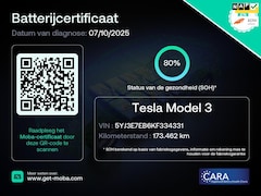 Tesla Model 3 - Long Range AWD 75 kWh 80% SOH Rijklaarprijs