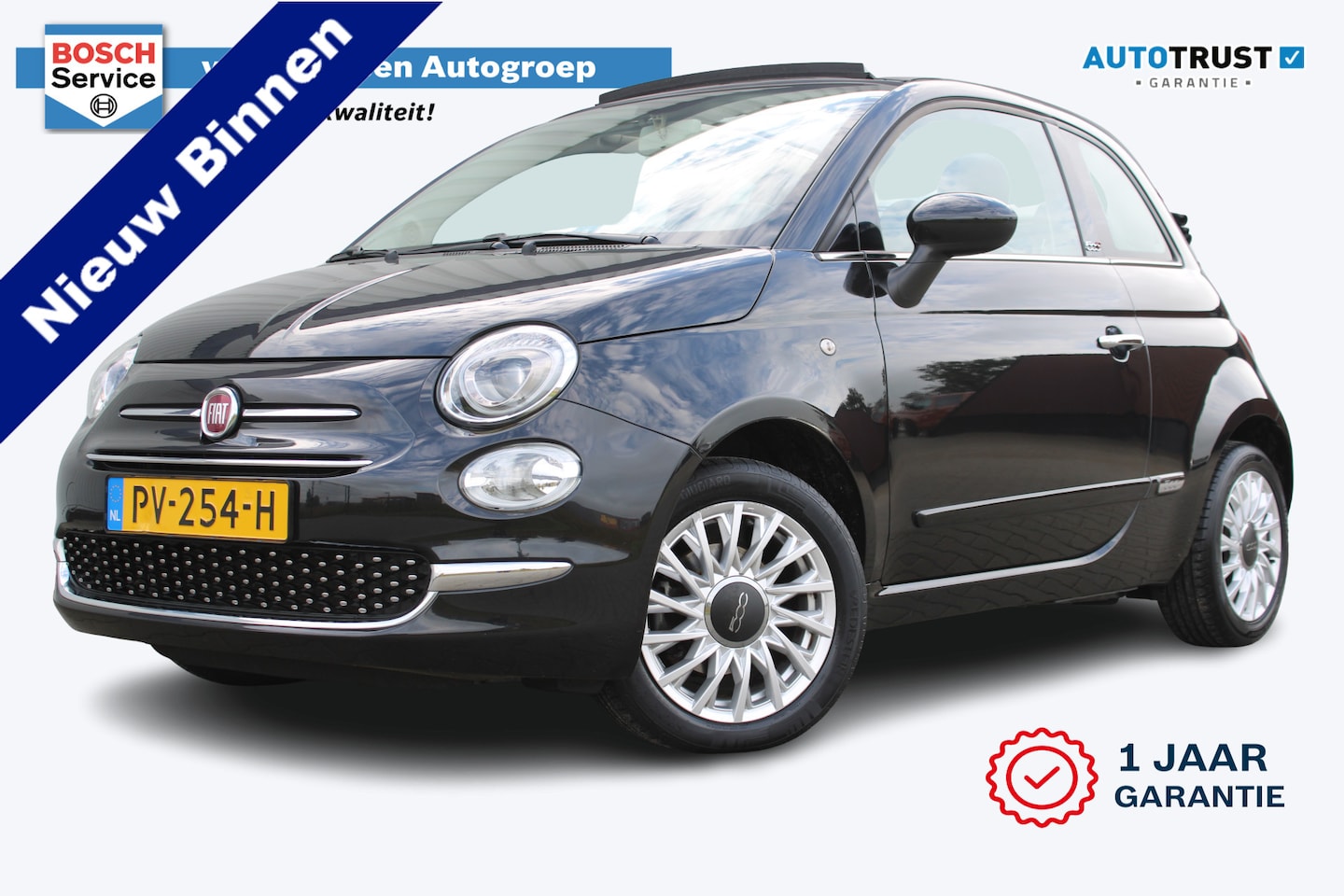Fiat 500 C - 0.9 TwinAir Turbo Lounge | Incl. 12 maanden garantie | Cruise control | Airco | Bluetooth - AutoWereld.nl
