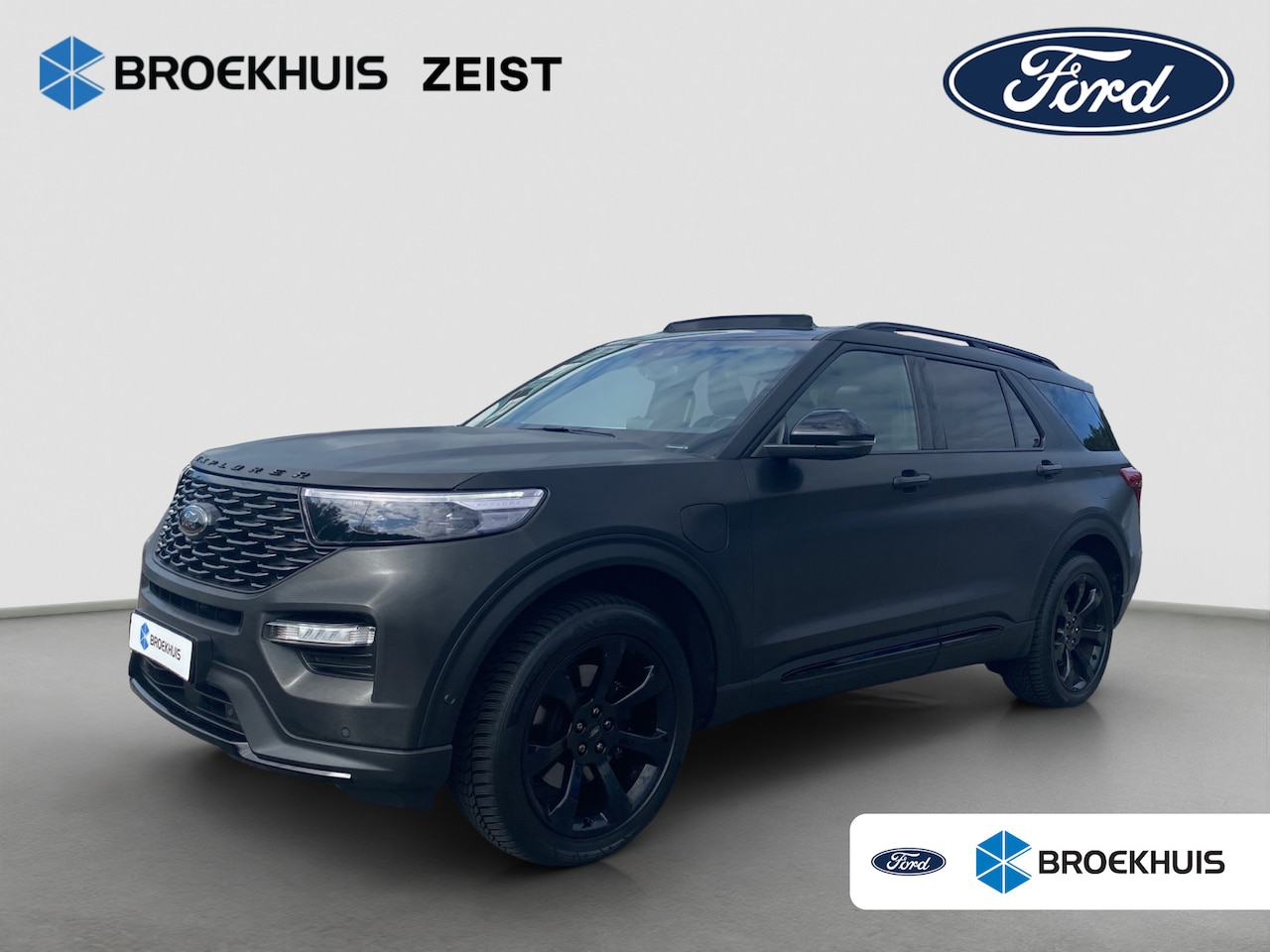 Ford Explorer - 3.0 V6 E.B. PHEV ST-Line Mat Zwart gewrapt | 21 Inch | Zeer uniek! | BTW-auto | B&O audio - AutoWereld.nl