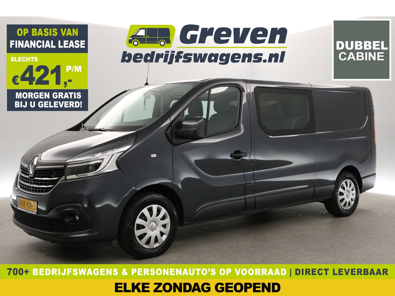 Renault Trafic - 2.0 dCi T29 L2H1 | 145PK | DC | 6-Zits | Automaat | Airco | Cruise | Parkeersens. | Trekha - AutoWereld.nl