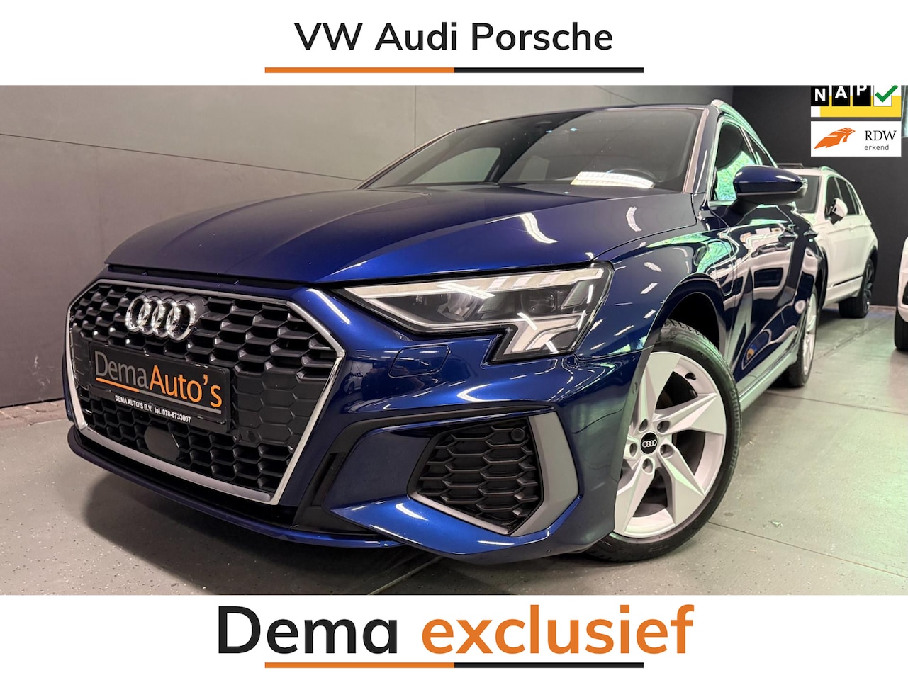 Audi A3 Sportback - 40 TFSI 2X S-LINE V-COCKPIT/DAB/CARPLAY/NAVI/LED/SFEERVERL/// - AutoWereld.nl