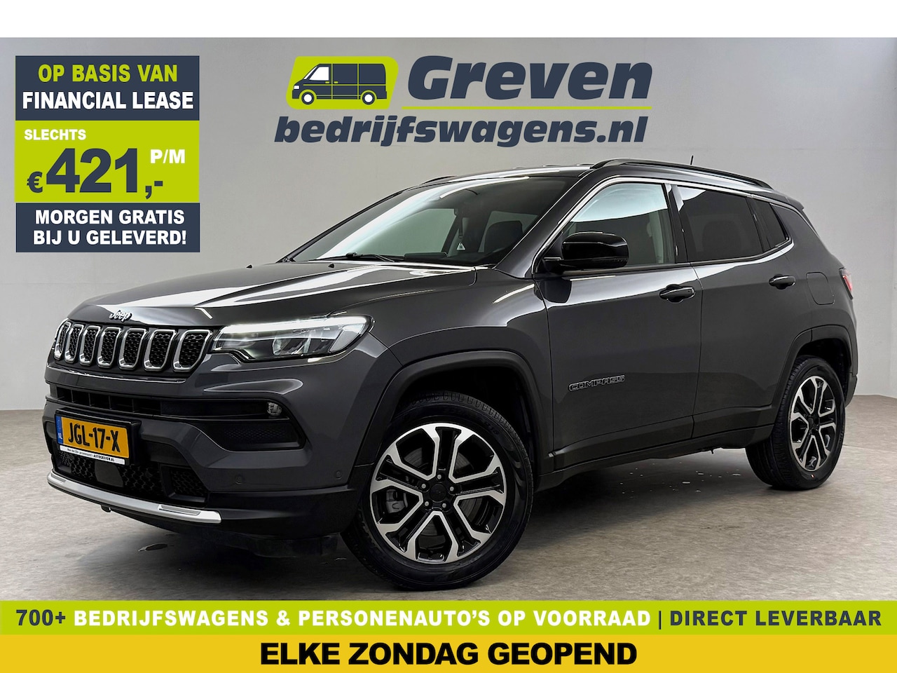 Jeep Compass - 4xe 190 Plug-in Hybrid Electric Limited | Virtual | LED | Carplay | Camera | Adaptive Crui - AutoWereld.nl