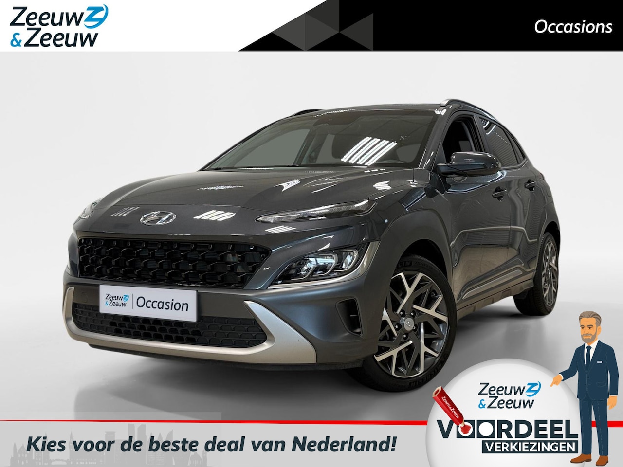 Hyundai Kona - 1.6 HYBRID | FASHION | AUTOMAAT | 18'' VELGEN | - AutoWereld.nl