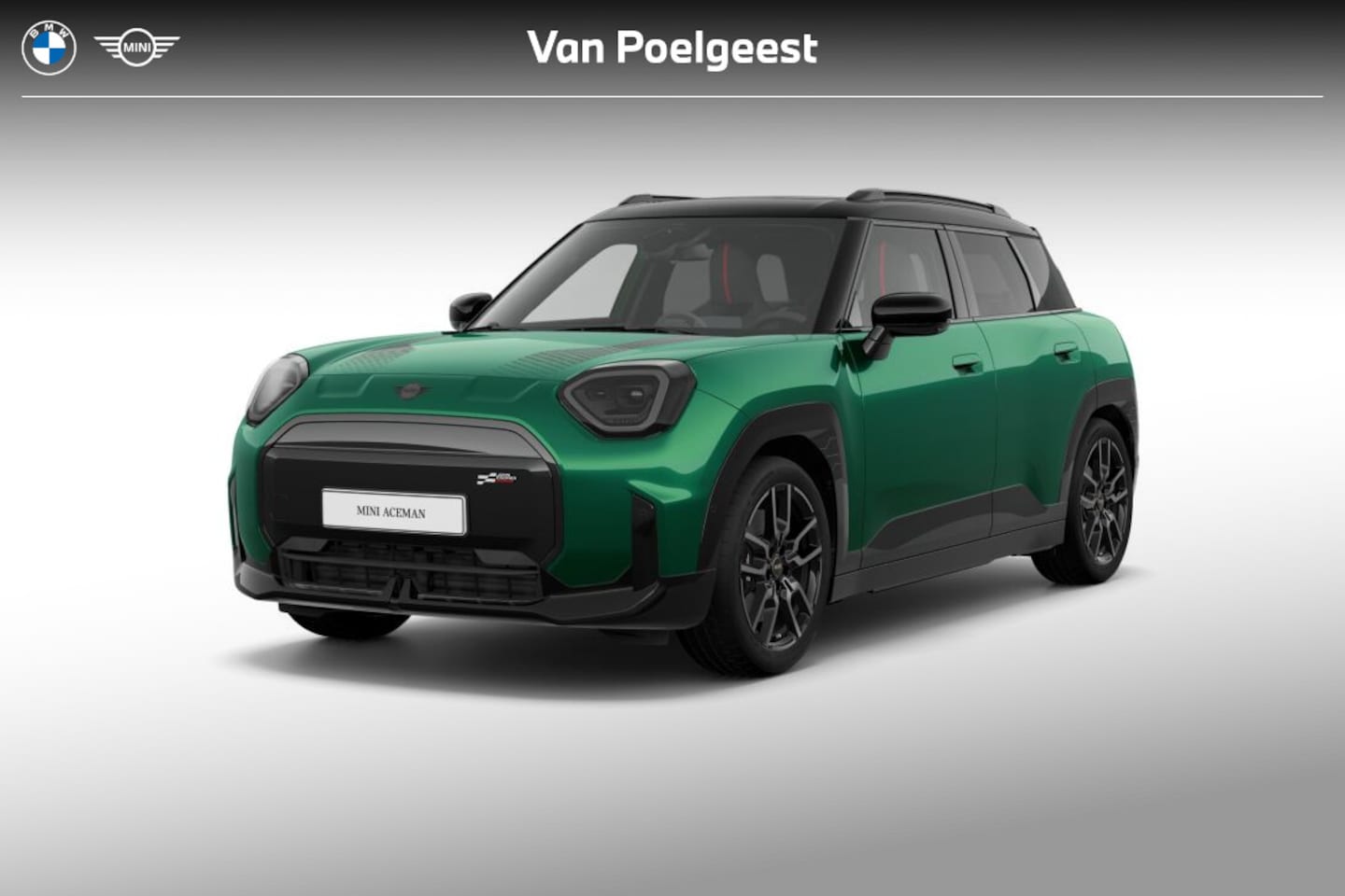 MINI Aceman - SE John Cooper Works M | Sport Stripes zwart | 19" LM John Cooper Works Lap Spoke 2-tone - AutoWereld.nl