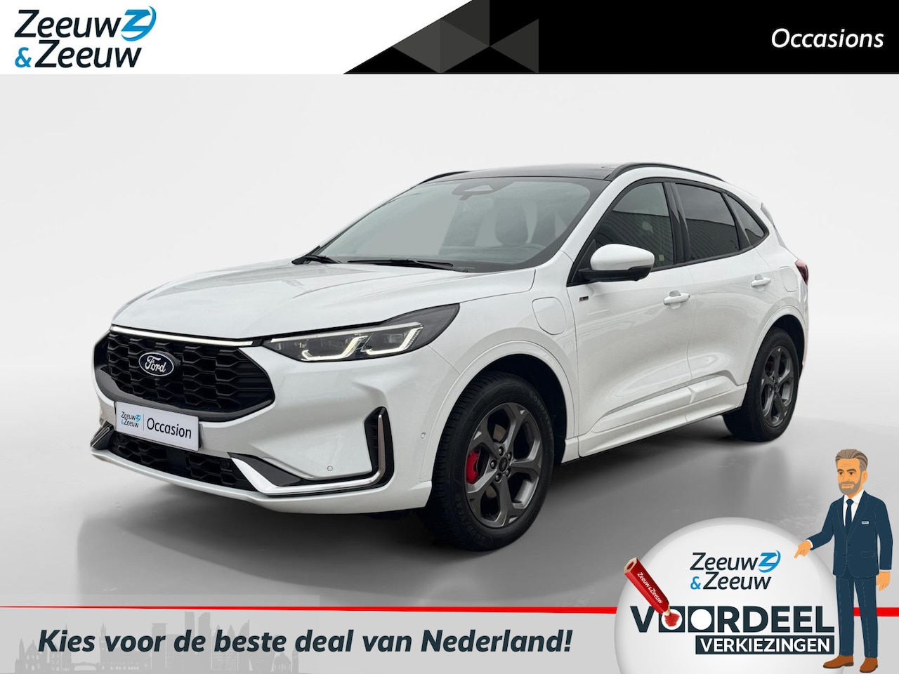Ford Kuga - 2.5 PHEV ST-Line X 243pk | Stoel- stuur en voorruitverwarming | Panorama dak | Trekhaak - AutoWereld.nl