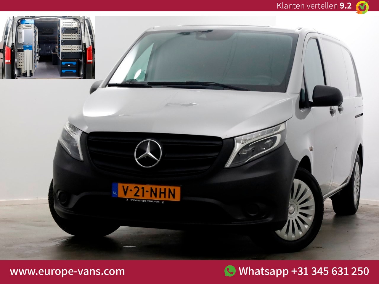 Mercedes-Benz Vito - 114 CDI 136pk Compact 9G Automaat 2x Schuifdeur/LED/Camera/Navi/Inrichting 07-2022 - AutoWereld.nl