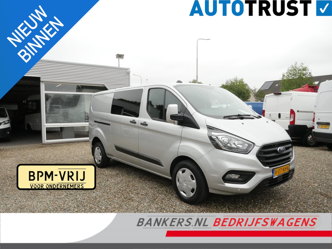 Ford Transit Custom - 2.0 TDCI 130PK, L2H1, Dubbel Cabine, Airco - AutoWereld.nl