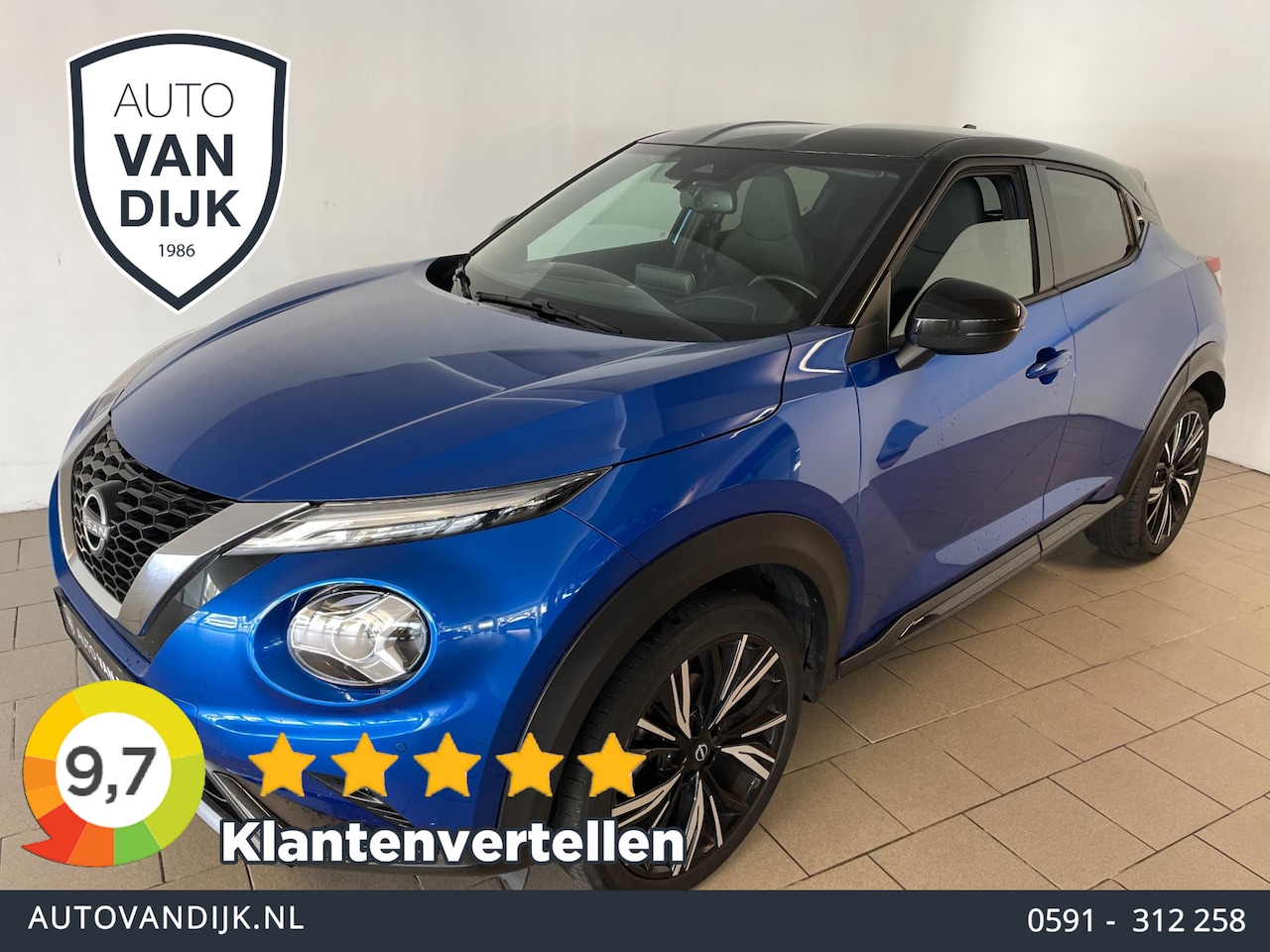 Nissan Juke - 1.0 DIG-T N-Design AIRCO CLIMA NAVI CRUISE BT VELGEN CAMERA PRIVACYGLAS ZWART DAK ZEER NET - AutoWereld.nl