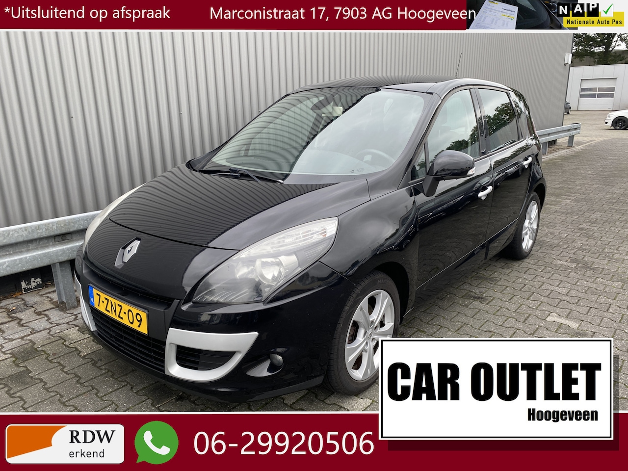 Renault Scénic - 1.6 Dynamique 146Dkm, Leer, Clima, Navi, CC, Zonwr, PDC, LM, Trekh, – Inruil Mogelijk – - AutoWereld.nl