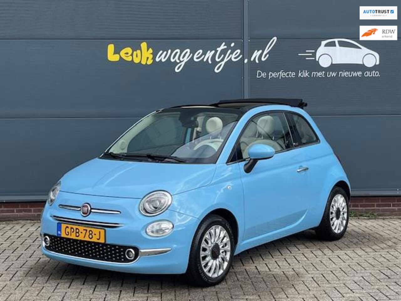 Fiat 500 C - 0.9 TwinAir Lounge Cabrio *climate *parkeersensor - AutoWereld.nl