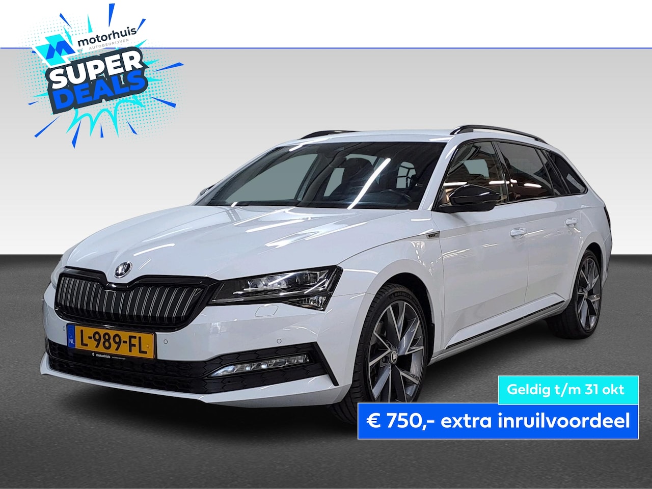 Skoda Superb Combi - 1.4 TSI PHEV 217PK DSG SPORTLINE BUSINESS NAVI PDC TEL CAMERA NAP - AutoWereld.nl