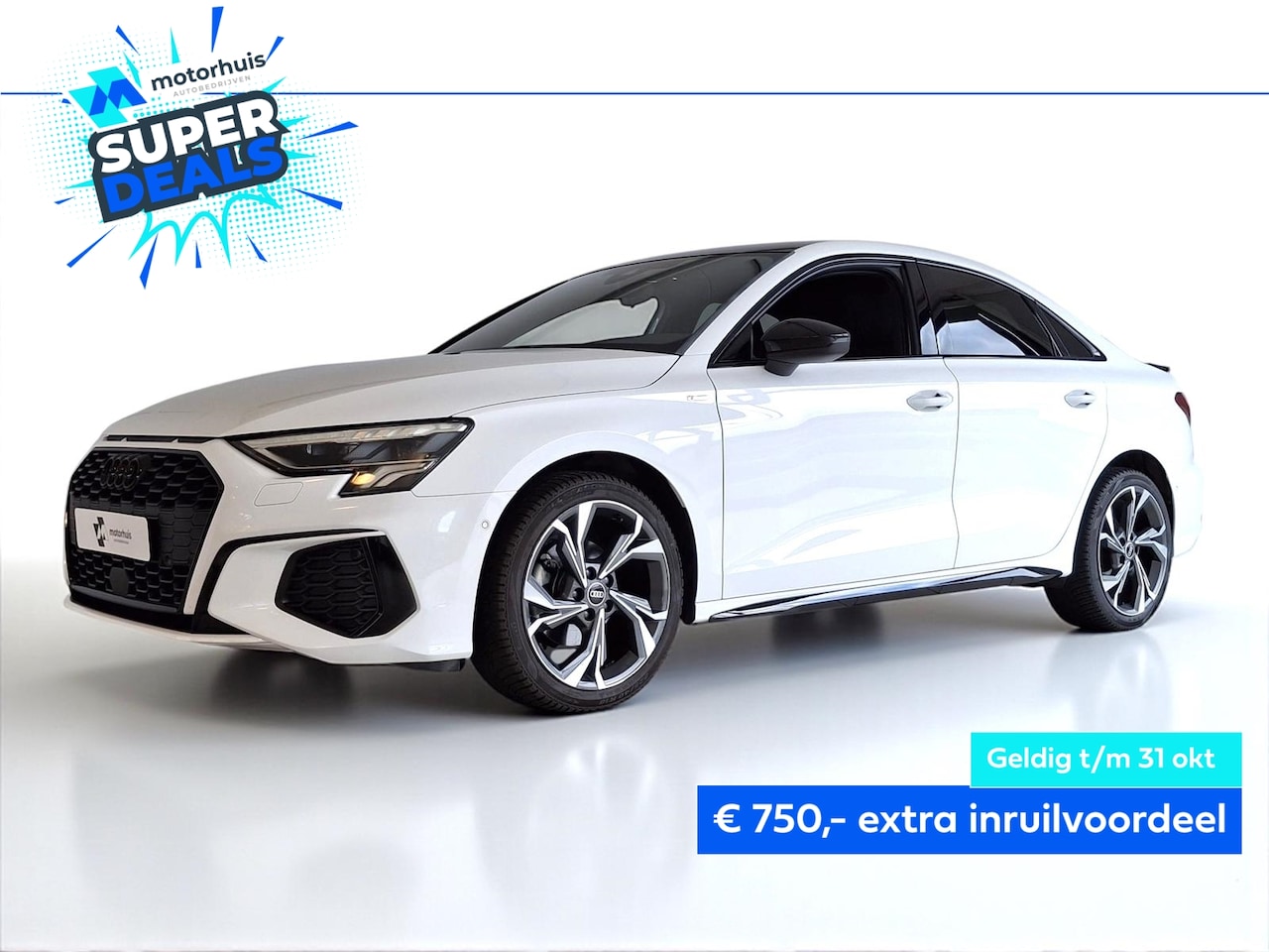 Audi A3 Limousine - 30 TFSI 110PK S-LINE EDITION ONE AUTOMAAT VIRTUAL BLACK PACK FULL LED WINTERPACK - AutoWereld.nl