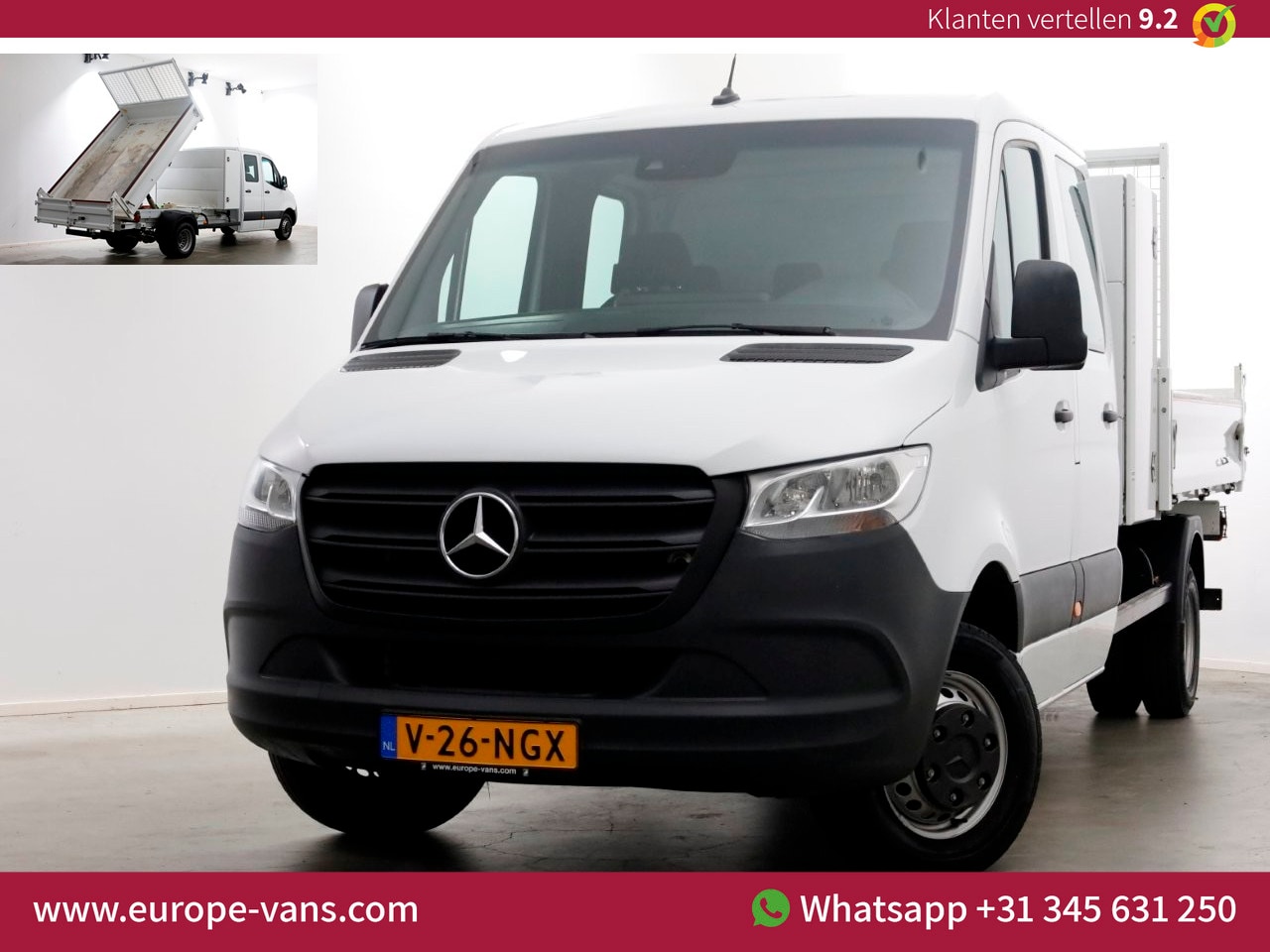 Mercedes-Benz Sprinter - 515 CDI 150pk D.C. Kipper Airco/Trekhaak 3500kg 03-2023 - AutoWereld.nl