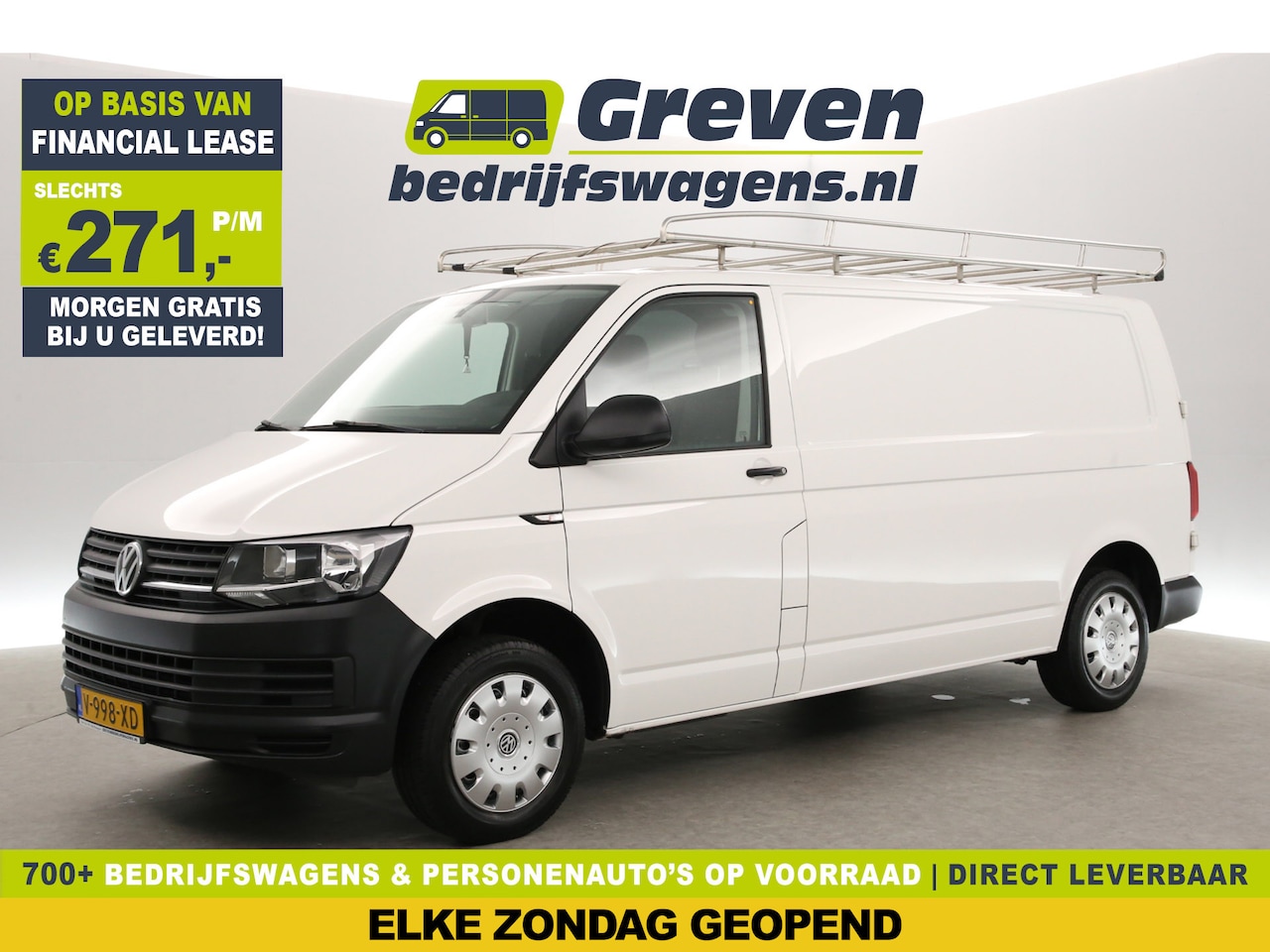 Volkswagen Transporter - 2.0 TDI L2H1 | 140PK | Airco | Cruise | Navigatie | Imperiaal | Trekhaak - AutoWereld.nl