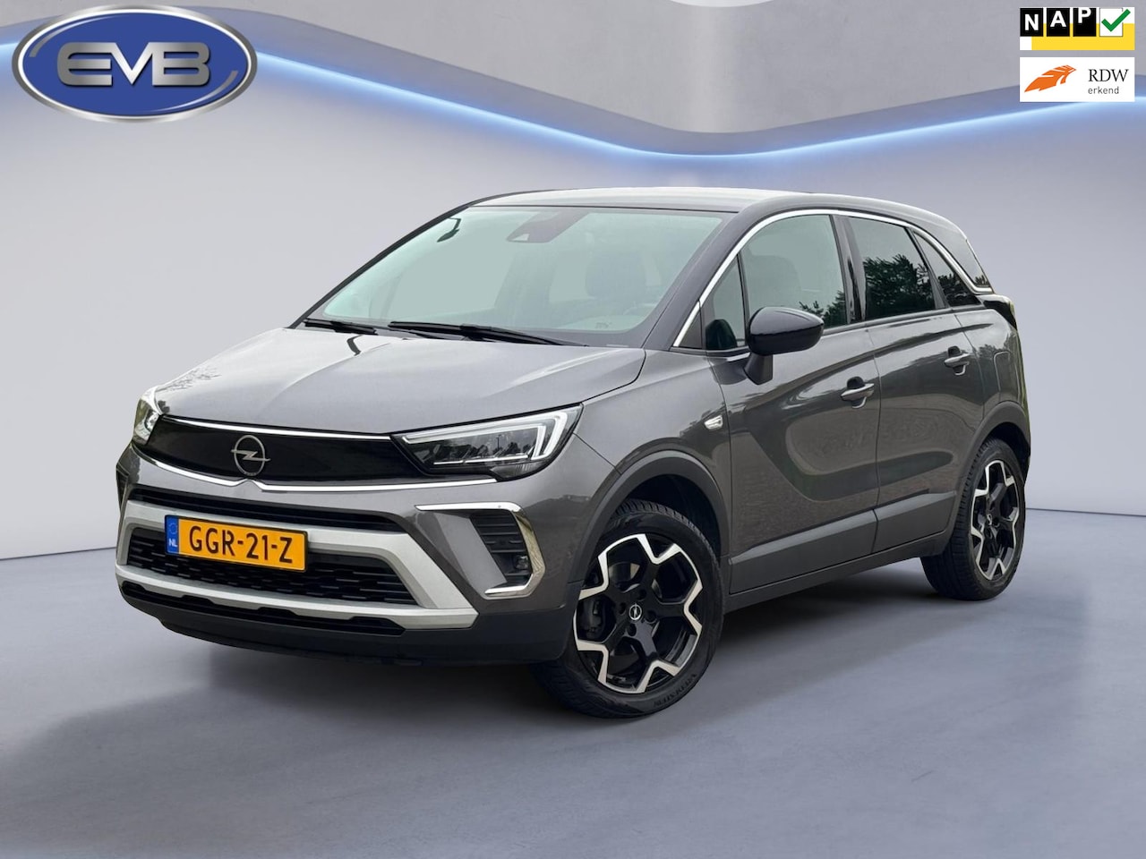 Opel Crossland - 1.2 Turbo Elegance 1.2 Turbo 110 pk Elegance, trekhaak, achteruitrijcamera, parkeersensoren, 16 inch, 1/2 led - AutoWereld.nl