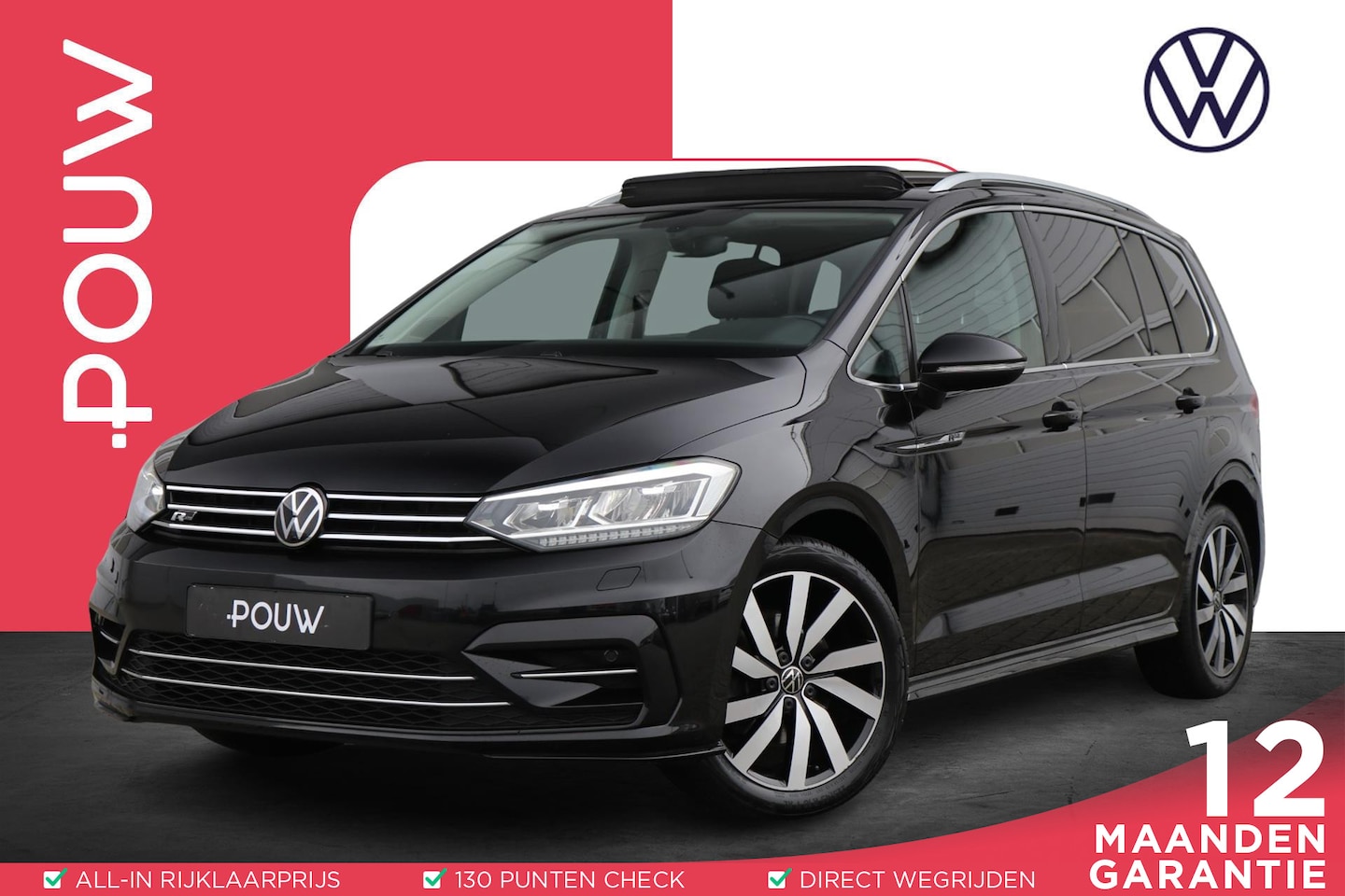 Volkswagen Touran - 1.5 TSI 150pk DSG R-Line 7p | Panoramadak | Navigatie | Stoelverwarming | Achteruitrijcame - AutoWereld.nl