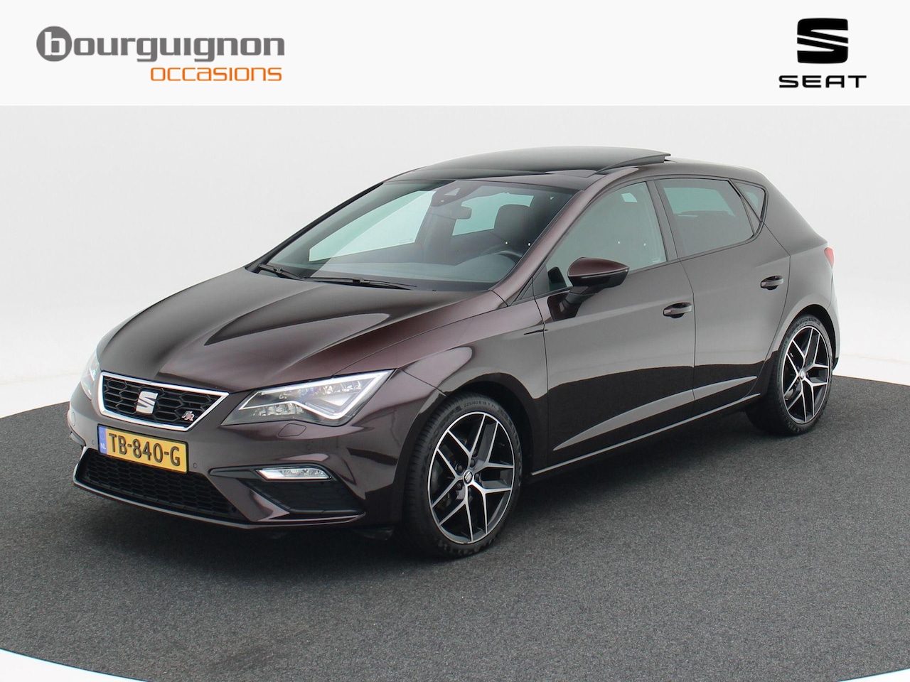 SEAT Leon - 1.4 TSi 150 Pk Automaat FR Business Intense | Elektrisch Panorama Dak | Parkeersensoren | - AutoWereld.nl