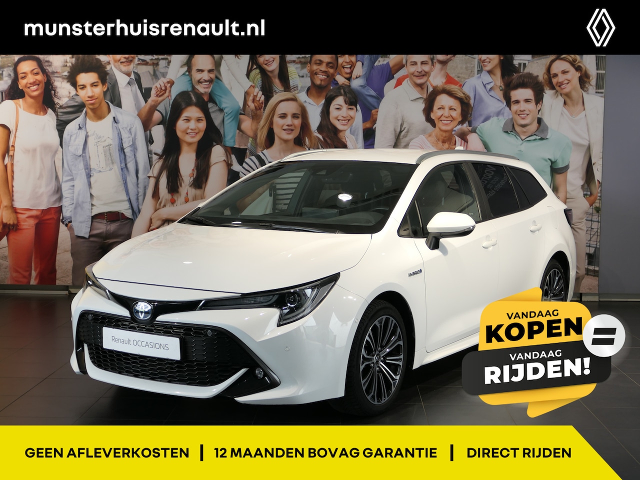 Toyota Corolla Touring Sports - 1.8 Hybrid Active * Parkeerassistent & Camera * - Stoel en stuurverwarming, sensor V+A, ad - AutoWereld.nl