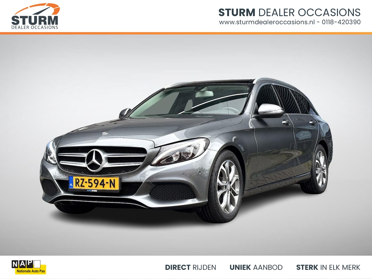Mercedes-Benz C-klasse Estate - 180 Premium Plus | Panoramadak | Leder | LED Koplampen | Stoelverwarming | Navigatie | Cam - AutoWereld.nl