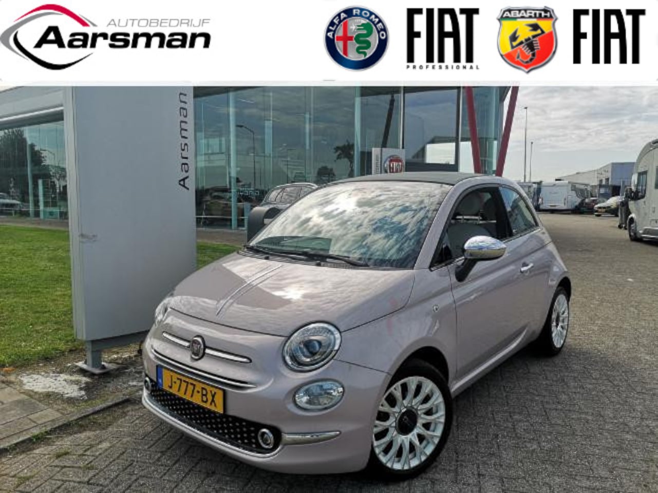 Fiat 500 C - 1.0 Hybrid Star | Rosé | Dealer OH | Carplay | Parkeersensoren | Digitaal dashboard | Unie - AutoWereld.nl