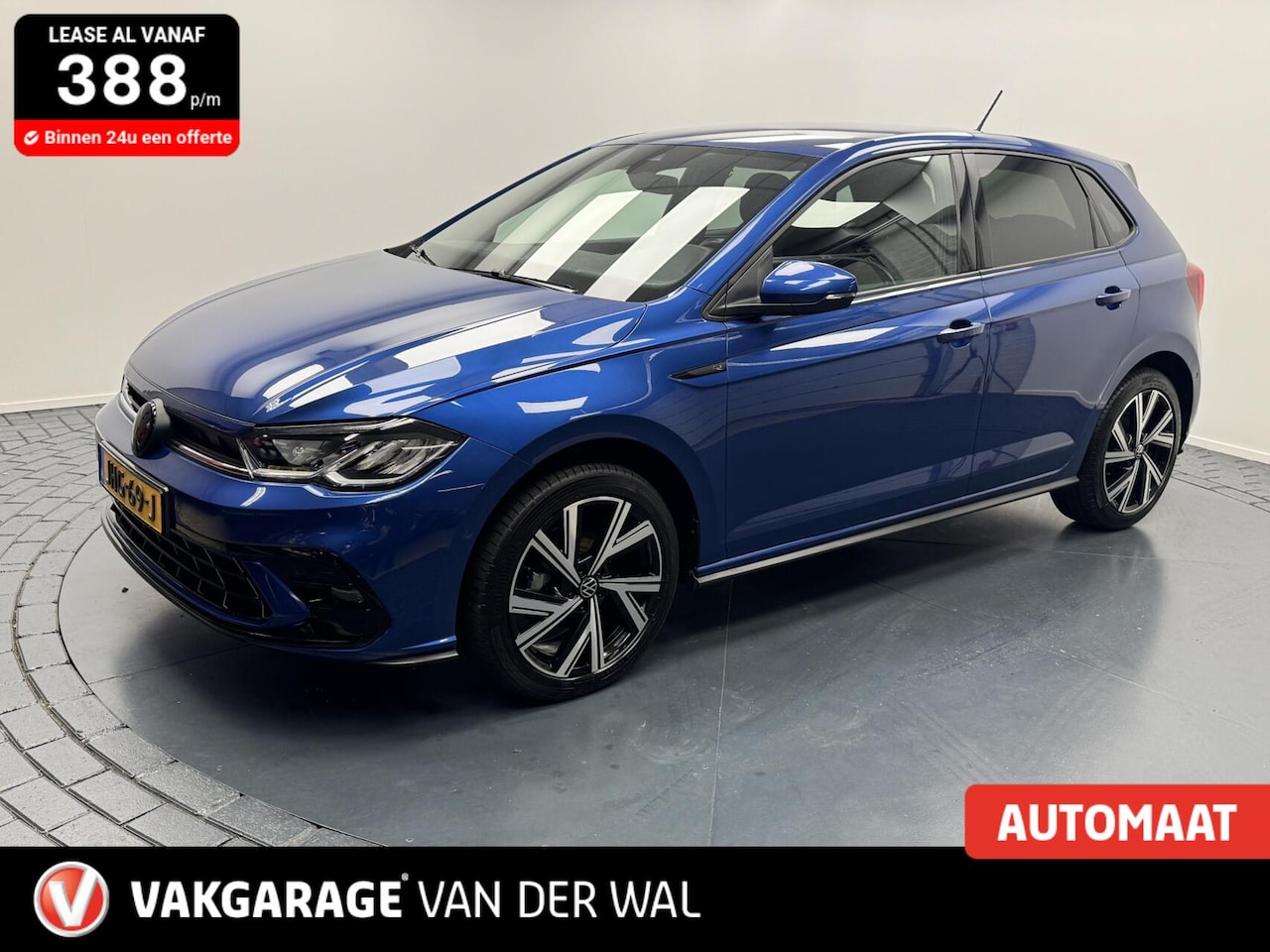Volkswagen Polo - 1.0 TSi R-Line Automaat-Adapt.Cr.contr-Navigatie-Clima-Carplay-Camera-Parkeersensoren-Virt - AutoWereld.nl