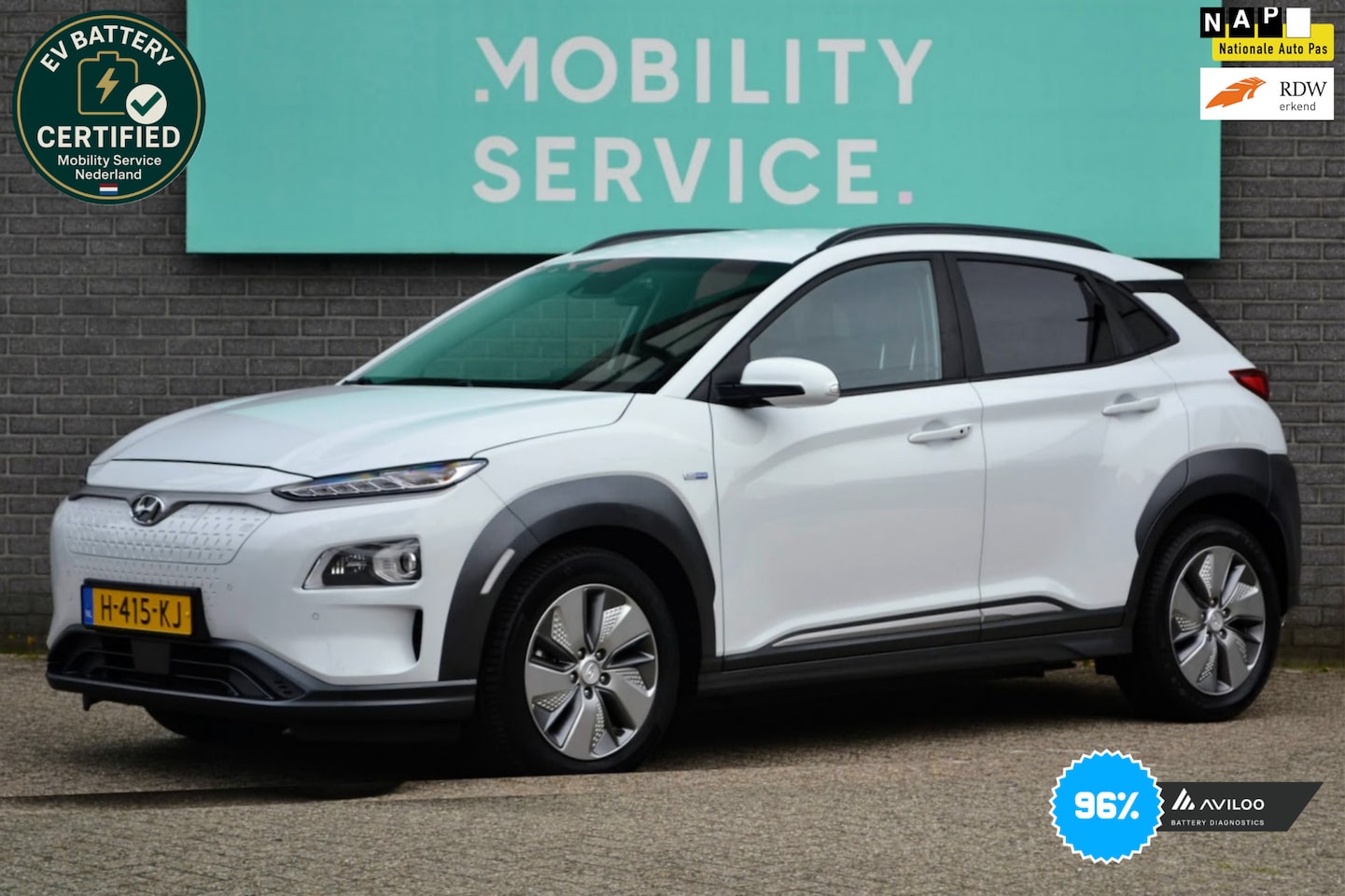 Hyundai Kona Electric - EV Premium 64 kWh 3FASE SOH96% Leder ACC Lane LED - AutoWereld.nl