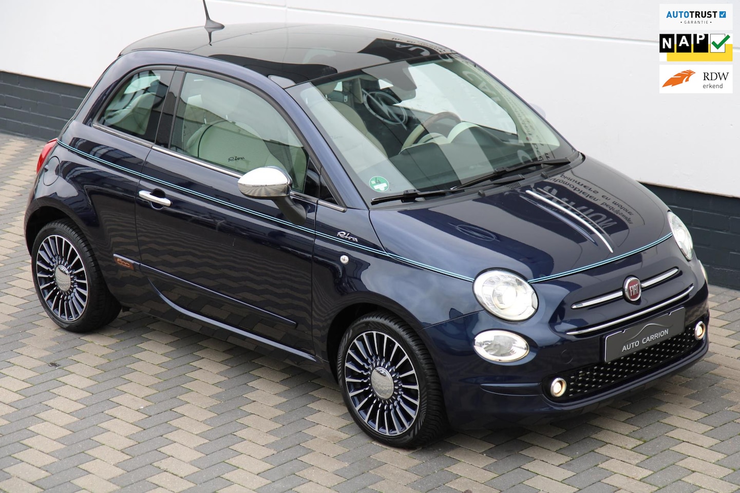 Fiat 500 - 0.9 TwinAir Turbo Riva Leder Houtinleg Zeer Luxe ! - AutoWereld.nl