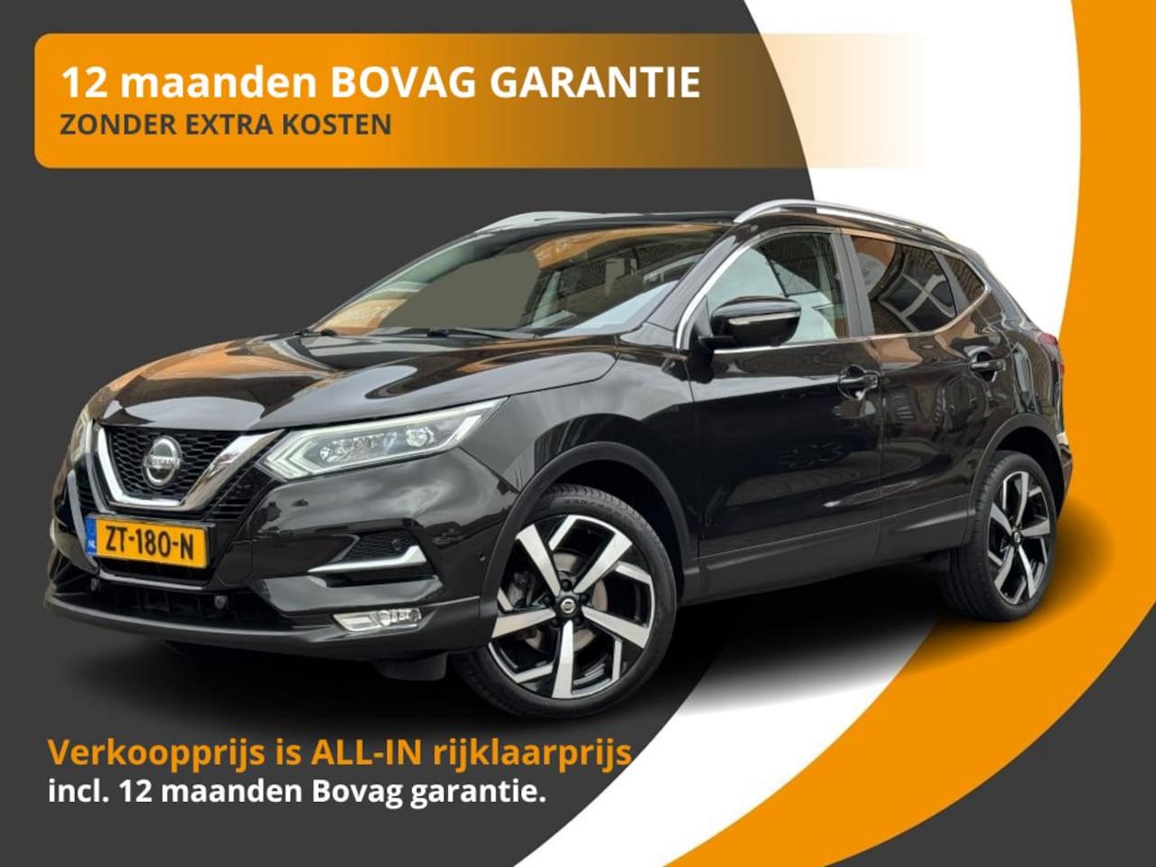 Nissan Qashqai - 1.3 DIG-T 140pk TEKNA CARPLAY/PANODAK/360CAMERA/1e EIG/NL-AUTO - AutoWereld.nl
